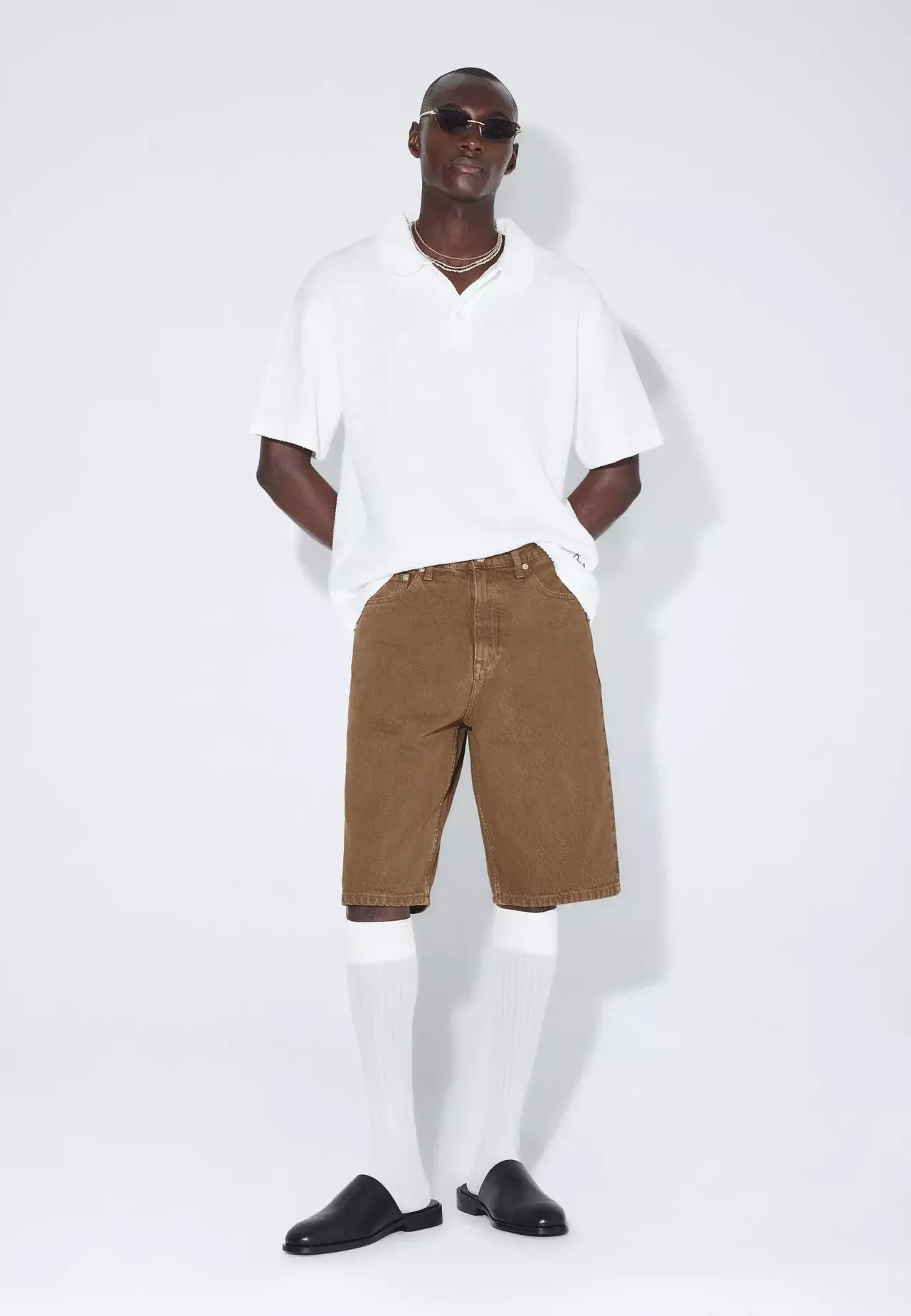 Dr.Denim Omar Shorts Washed Teak Herren Denim braun